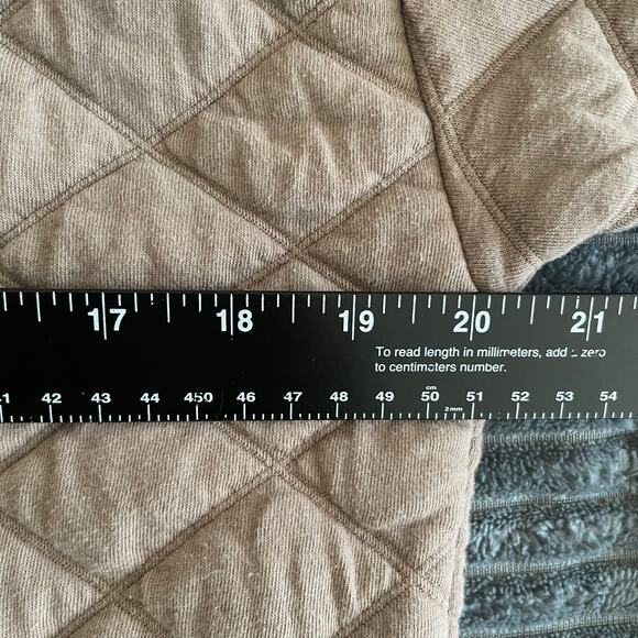 Zara Quilted Sweatshirt Womens Large Brown Crewneck Long Sleeve Pullover - Picture 4 of 8